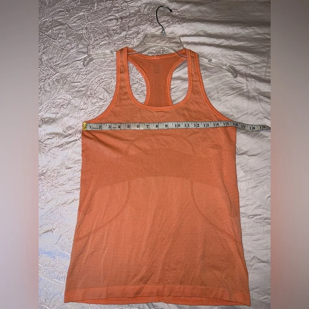 Lululemon Swiftly Tech Racerback Tank Top Orange Creamsicle Size 8